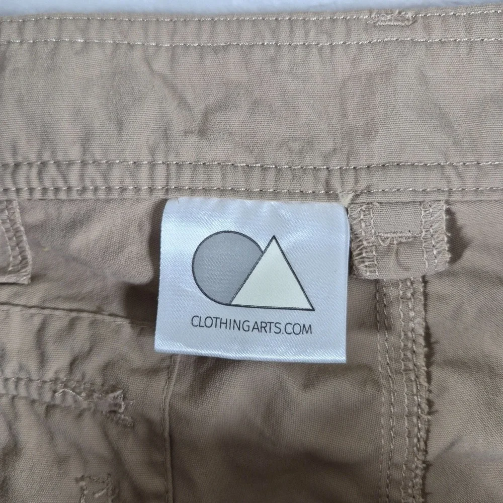 Clothing Arts Cargo Shorts Men's 36 Beige P Cubed Travel Pickpocket Proof NWT